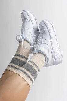  Mono Stripe Crew Sock