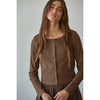 Ribbed Sleeve Cardigan