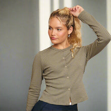  Button Down Striped Top