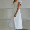 Cap Sleeve Smocked Midi Dress