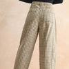 Mini Checker Barrel Pants
