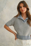 Collared Knitted Top