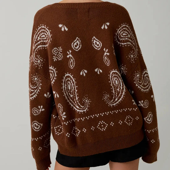 Paisley Pattern Cardigan