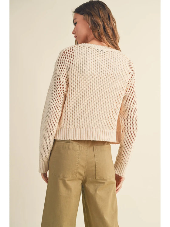 Crochet Knitted Buttondown Cardigan