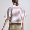 Loose Fit Cropped Striped Tee