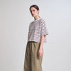 Loose Fit Cropped Striped Tee