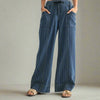 Denim Striped Relaxed-Fit Pants