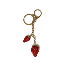  Double Strawberry Key Chain/ Bag Charm/ Zipper Pull