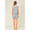 Embroidered Hem Flare Shorts