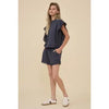 Eyelet Trim Drawstring Shorts