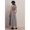 Open Back Gingham Maxi