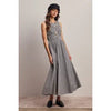Open Back Gingham Maxi