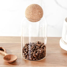  Glass Jar w/ Cork Ball Lid 9.45"