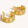 Gold Floral Hoop Earrings