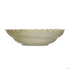 Green Scalloped Stoneware Bowl