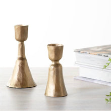  Hammered Gold Candle Holder