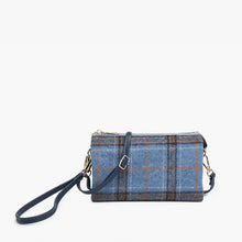  Riley Plaid 3 Compartment Crossbody/Wristlet