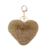 Heart-Shaped Faux Fur Keychain