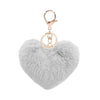 Heart-Shaped Faux Fur Keychain