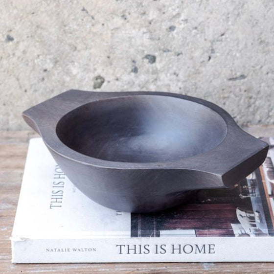 Large Dark Mango Wood Bowl