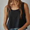 Cotton Scoop Neck Sleeveless Tank Top