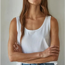  Cotton Scoop Neck Sleeveless Tank Top
