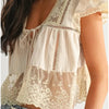 Lace-Trimmed Blouse