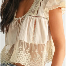  Lace-Trimmed Blouse