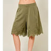 Lace Hem Long Short