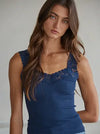 Knit Lace Trim Tank Top