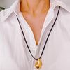 Leather Teardrop Necklace