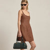 Linen Square Neck Mini Dress