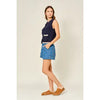 Mid Rise Flare Shorts