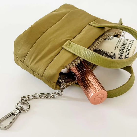 Mini Puff Bag Keychains, Mini Puff Tote, Keychain