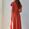 Pleated Flare Midi Dress