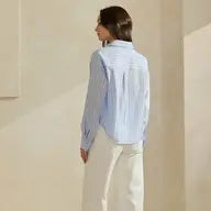 Pleated Striped Shirt