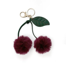  Pom Pom Cherries Key Chain/ Bag Charm