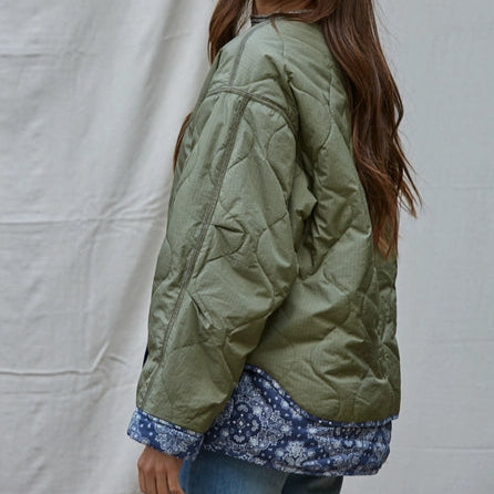 Quilted Padded Bomber Jacket