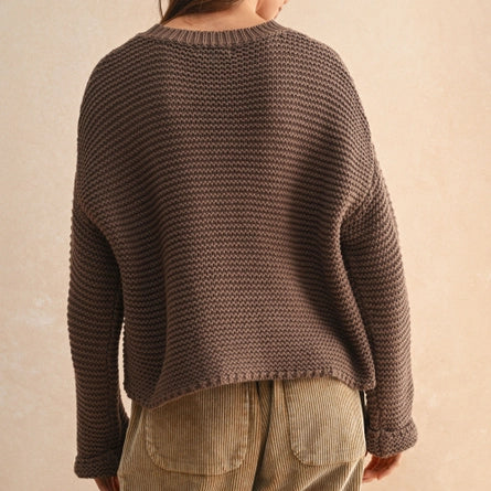 Round Neck Knitted Sweater