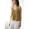 Ruched Tie-Front Top