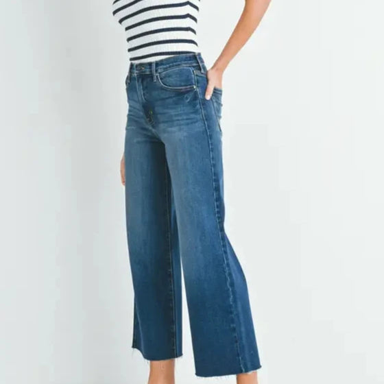 Scissor Cut Wide Leg - Dark Denim