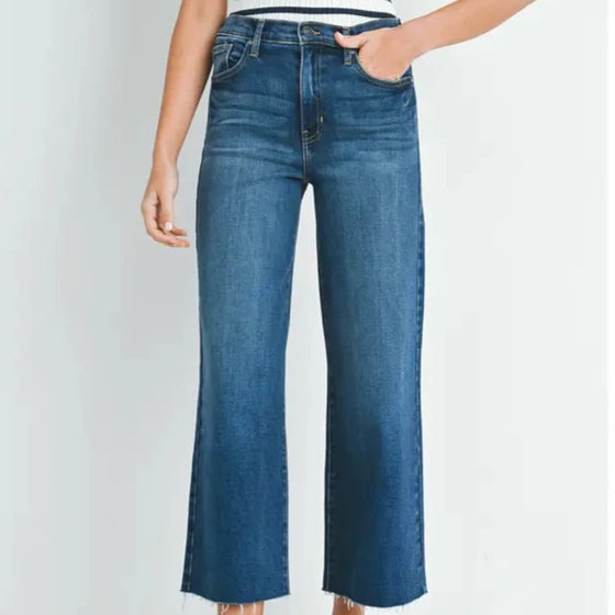 Scissor Cut Wide Leg - Dark Denim