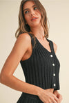 Sleeveless Ribbed Knitted Top