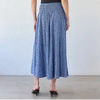 Smocked Waist Checked Skirt