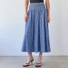 Smocked Waist Checked Skirt