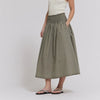Smocking Waist Midi Skirt