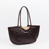 Solene Leather Woven Tote