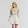 Stripe Cotton Shell