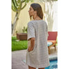 Striped Short Sleeve Mini Dress