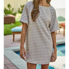 Striped Short Sleeve Mini Dress